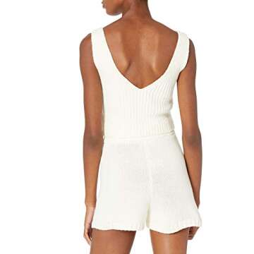 Stylish Sylvie Double V-neck Cropped Sweat Tank