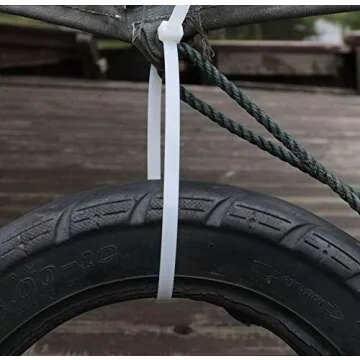 Large zip ties 24 inch white heavy duty zip ties for outdoor use 50 pcs strong extra long cable ties big industrial plastic tie wraps