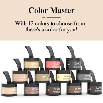 Sevich Hairline Powder，Instantly Conceals Hair Loss, Root Touch up Powder, Hair Shadow Toppers for Women & Men, Touch Up for Thinning Gray Hair, Windproof & Sweatproof, Medium Brown