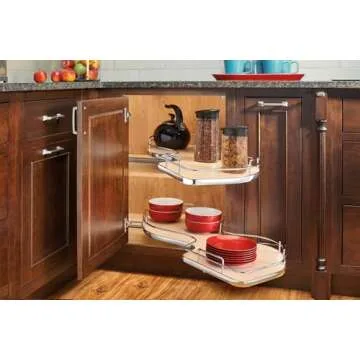 Rev-A-Shelf 5372-18-MP-R Rev-A-Shelf 5372-18-R 5372 Series Right Handed Pull Out 2 Tier Blind Corner...
