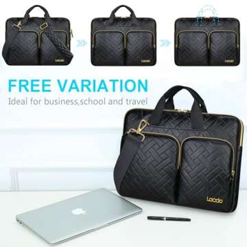 Lacdo 360° Protective Laptop Bag for 15 inch Devices