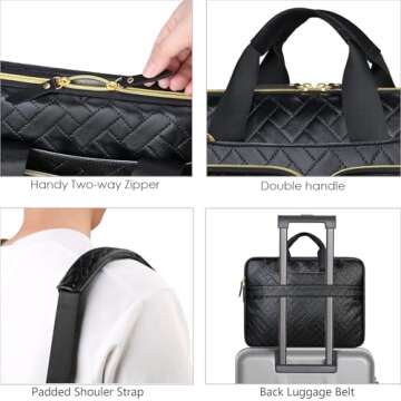 Lacdo 360° Protective Laptop Bag for 15 inch Devices