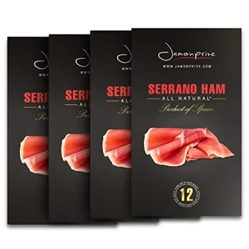 Premium Spanish Serrano Ham Sliced, All-Natural & Gluten Free