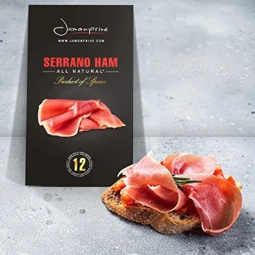 Premium Spanish Serrano Ham Sliced, All-Natural & Gluten Free