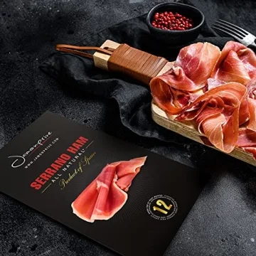 Premium Spanish Serrano Ham Sliced, All-Natural & Gluten Free