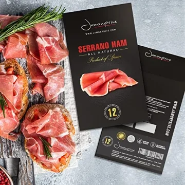 Premium Spanish Serrano Ham Sliced, All-Natural & Gluten Free