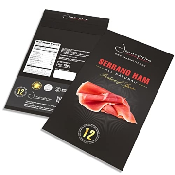Premium Spanish Serrano Ham Sliced, All-Natural & Gluten Free