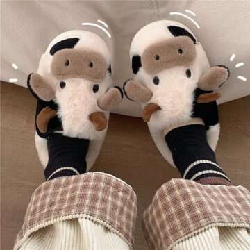 GGOOB Fuzzy Slippers Women Kawaii Slippers for Women Fluffy Kawaii House Slippers Cute Slippers for Women (7,8)