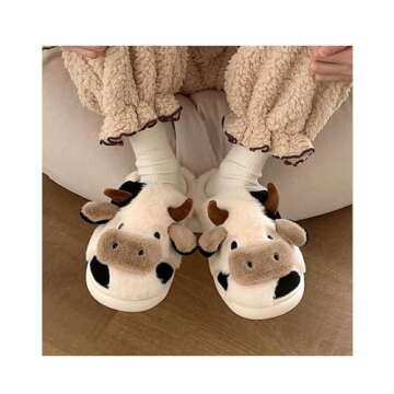GGOOB Fuzzy Slippers Women Kawaii Slippers for Women Fluffy Kawaii House Slippers Cute Slippers for Women (7,8)