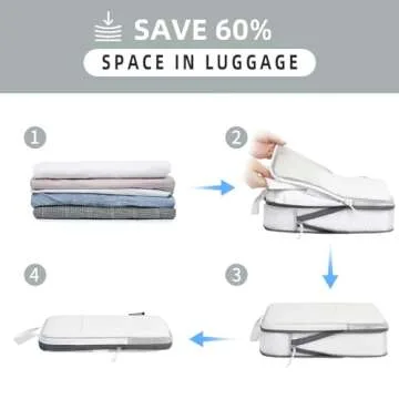 BAGAIL Ultralight Compression Packing Cubes for Travel