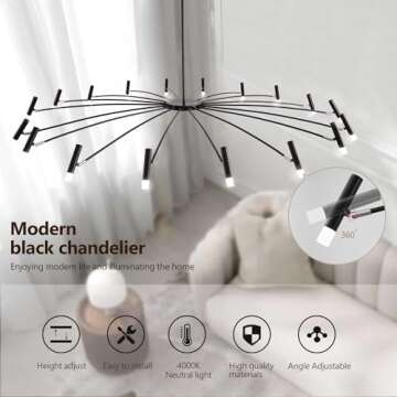 ZitoStory LED Sputnik Chandelier for Modern Homes