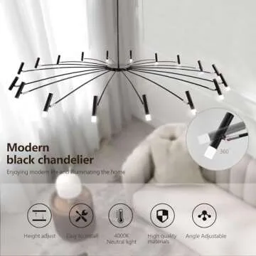 ZitoStory LED Sputnik Chandelier for Modern Homes