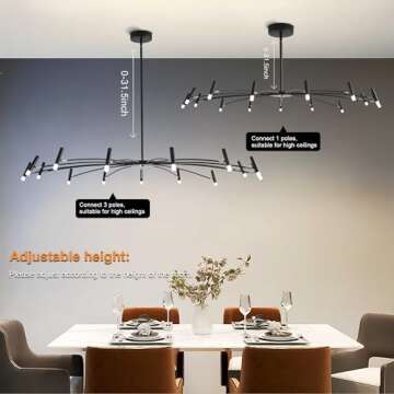 ZitoStory LED Sputnik Chandelier for Modern Homes