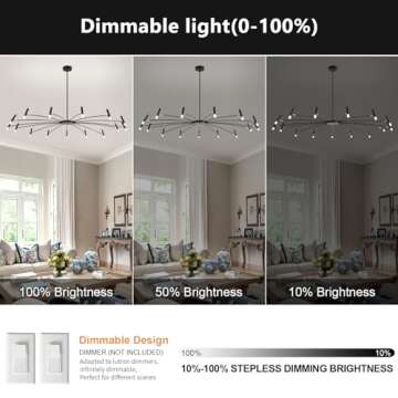 ZitoStory LED Sputnik Chandelier for Modern Homes