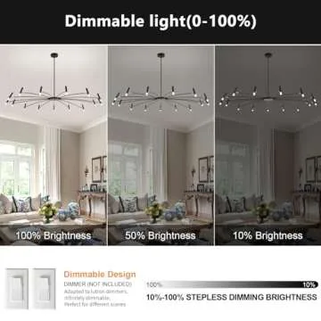 ZitoStory LED Sputnik Chandelier for Modern Homes