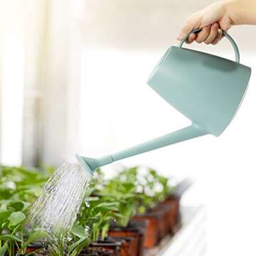 Teshee 0.48 Gallon Long Spout Watering Can for Plants