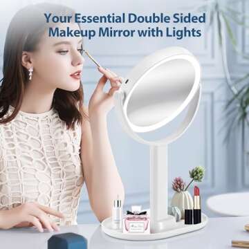 MIYADIVA Lighted Makeup Mirror 20X Magnification