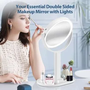 MIYADIVA Lighted Makeup Mirror 20X Magnification