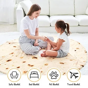 CASOFU Tortilla Throw Blanket - Fun Cozy Gift for All