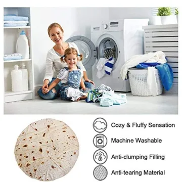 CASOFU Tortilla Throw Blanket - Fun Cozy Gift for All