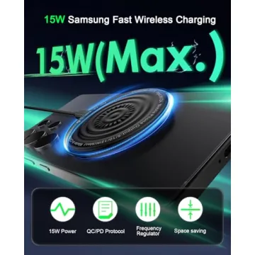 Wireless Charger 2Pack Fast Charging Pad for Samsung & iPhone