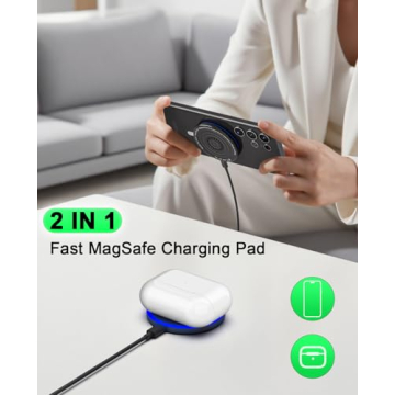Wireless Charger 2Pack Fast Charging Pad for Samsung & iPhone