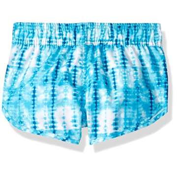 Kanu Surf Girls' Sandy UPF 50+ Quick Dry Beach Elastic Waist Boardshort, Willow Aqua Tie Dye, Small (7)