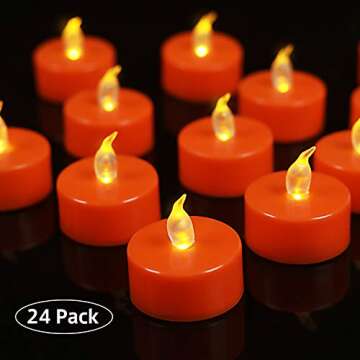 Tappovaly Battery Operated LED Tea Lights: 24 Pack Flameless Candles for Events