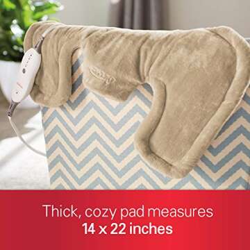 Sunbeam Neck & Shoulder Heating Pad - Pain Relief with 4 Settings