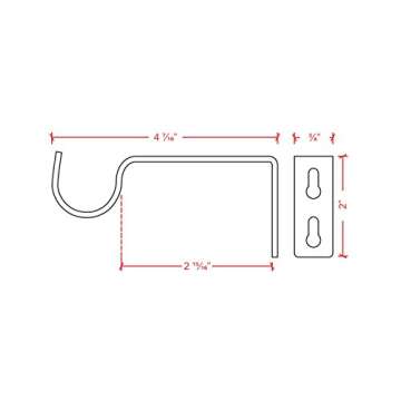 Ivilon Fixed Brackets for Curtain Rods - for 1 or 1 1/8 Inch Rods. Set of 2 - Warm Gold