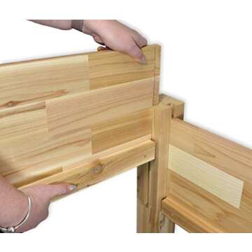 CedarCraft Elevated Cedar Planter (23" X 49" X 30") - Grow Fresh Vegetables, Herb Gardens, Flowers & Succulents. Beautiful Raised Garden Bed for a Deck, Patio or Yard Gardening. No Tools Required.