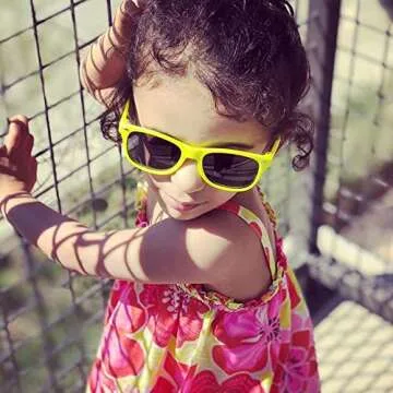 12 Pack Yellow Party Sunglasses Bulk, Classic Retro Unisex Adult Glasses