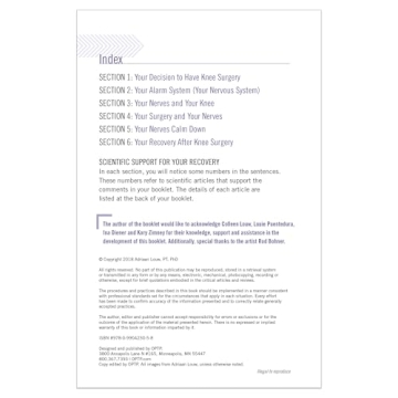 Neuroscience Education for Knee Replacement Patients