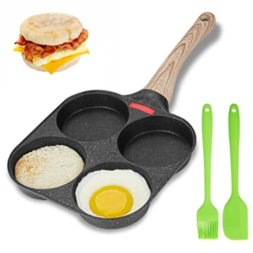 MyLifeUNIT 4-Cup Nonstick Egg Frying Pan: Perfect for Breakfast, Pancakes & More!