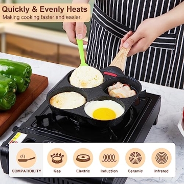MyLifeUNIT Egg Frying Pan - Nonstick 4-Cup Breakfast Essential