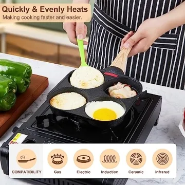 MyLifeUNIT Egg Frying Pan - Nonstick 4-Cup Breakfast Essential