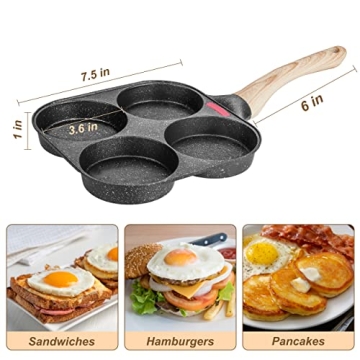 MyLifeUNIT Egg Frying Pan - Nonstick 4-Cup Breakfast Essential