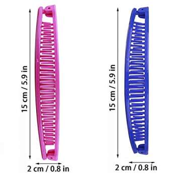 Youme Banana Clips Hair for Women Vintage Large Bananas Hair Clip for Thick Fine Hair Banana Combs B...