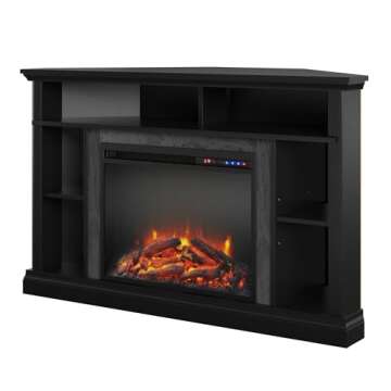 Ameriwood Overland Electric Corner Fireplace TV Stand
