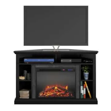 Ameriwood Overland Electric Corner Fireplace TV Stand