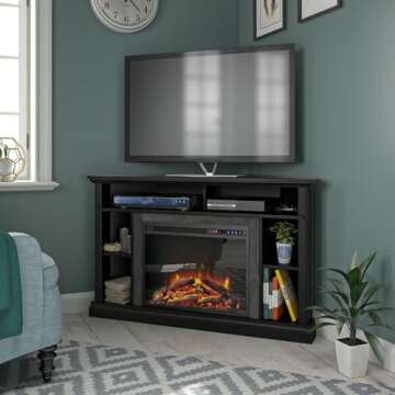 Ameriwood Overland Electric Corner Fireplace TV Stand