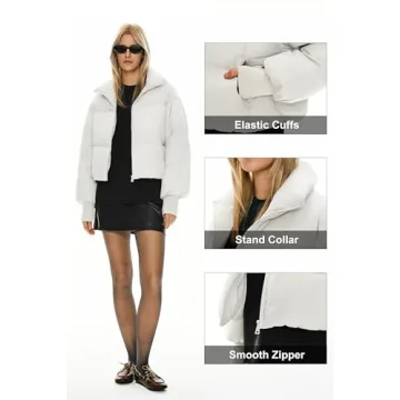 Orolay Women's Winter Cropped Puffer Jacket Warm Stylish