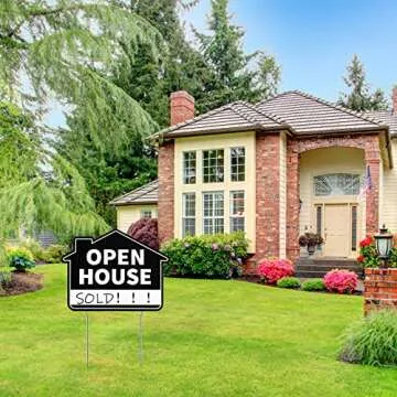 Queekay 5 Pack Open House Yard Signs with Durable Stakes