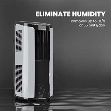 TOSOT Portable Air Conditioner - 8,000 BTUs, Quiet, Dehumidifier
