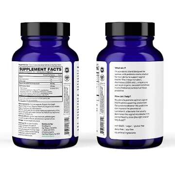 Ora Organic Prebiotics and Probiotics for Women - Lactobacillus for Vaginal and Urinary Tract Health, Contains 16 Billion CFU, 6 Strains - 1 Month Supply, 60 Vegan Probiotic Capsules