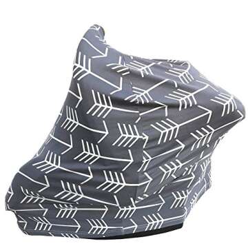 Versatile Nursing Cover for Babies - Stylish Grey Arrow Design