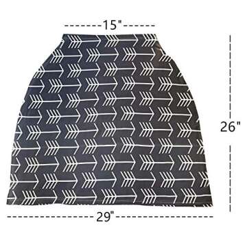 Versatile Nursing Cover for Babies - Stylish Grey Arrow Design