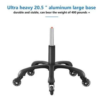 Swivel Rolling Stool Chair Aesthetic Work Chair Stool for Spa Massage Manicure Shop Larger Seat Heavy Duty (400lb Load Capacity)