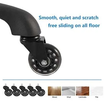 Swivel Rolling Stool Chair Aesthetic Work Chair Stool for Spa Massage Manicure Shop Larger Seat Heavy Duty (400lb Load Capacity)