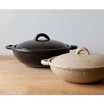 Japanese Donabe Cocer Cooking Pot, For 2-3 people, 1500cc, White